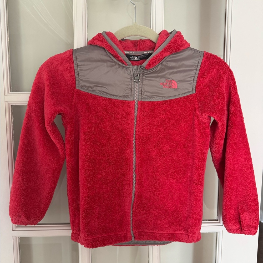 The North Face Toddler Girls Pink and Gray Oso Fleece Hoodie size 6